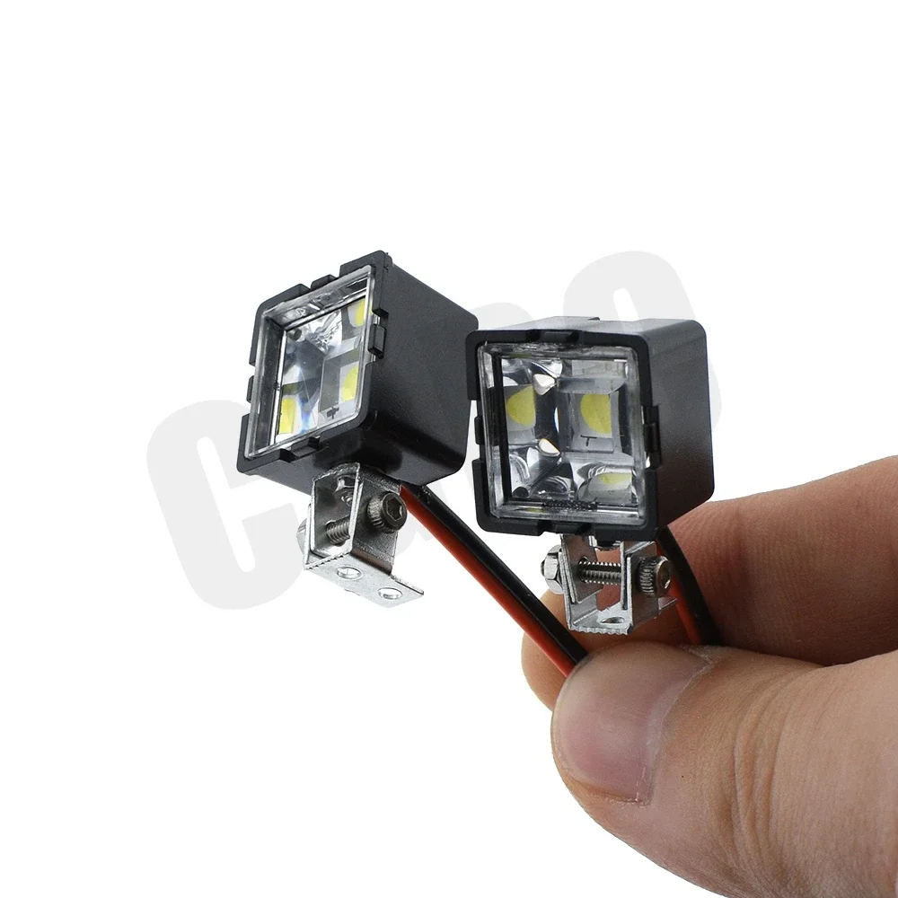 1 Pair RC Model LED Headlights Spotlights For 1/10 RC Crawler Off-road Traxxas TRX4 TRX6 SCX10 90046 RC4WD D90 TF2 RC Truck DIY