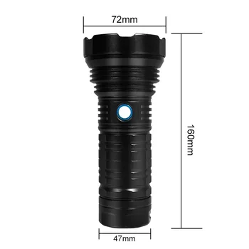 360 light rechargeable flashlight led 3 gears battery torch lantern outdoor waterproof camping fishing hiking lighting lamp for