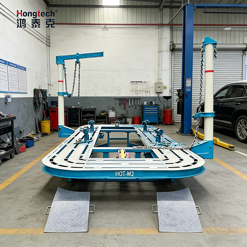 Hongtech HOT-M2 Collision Frame Repair Machine Manganese Steel Auto Body Frame Measuring Car Repair Bench 5.6m X 2.2m Equipment