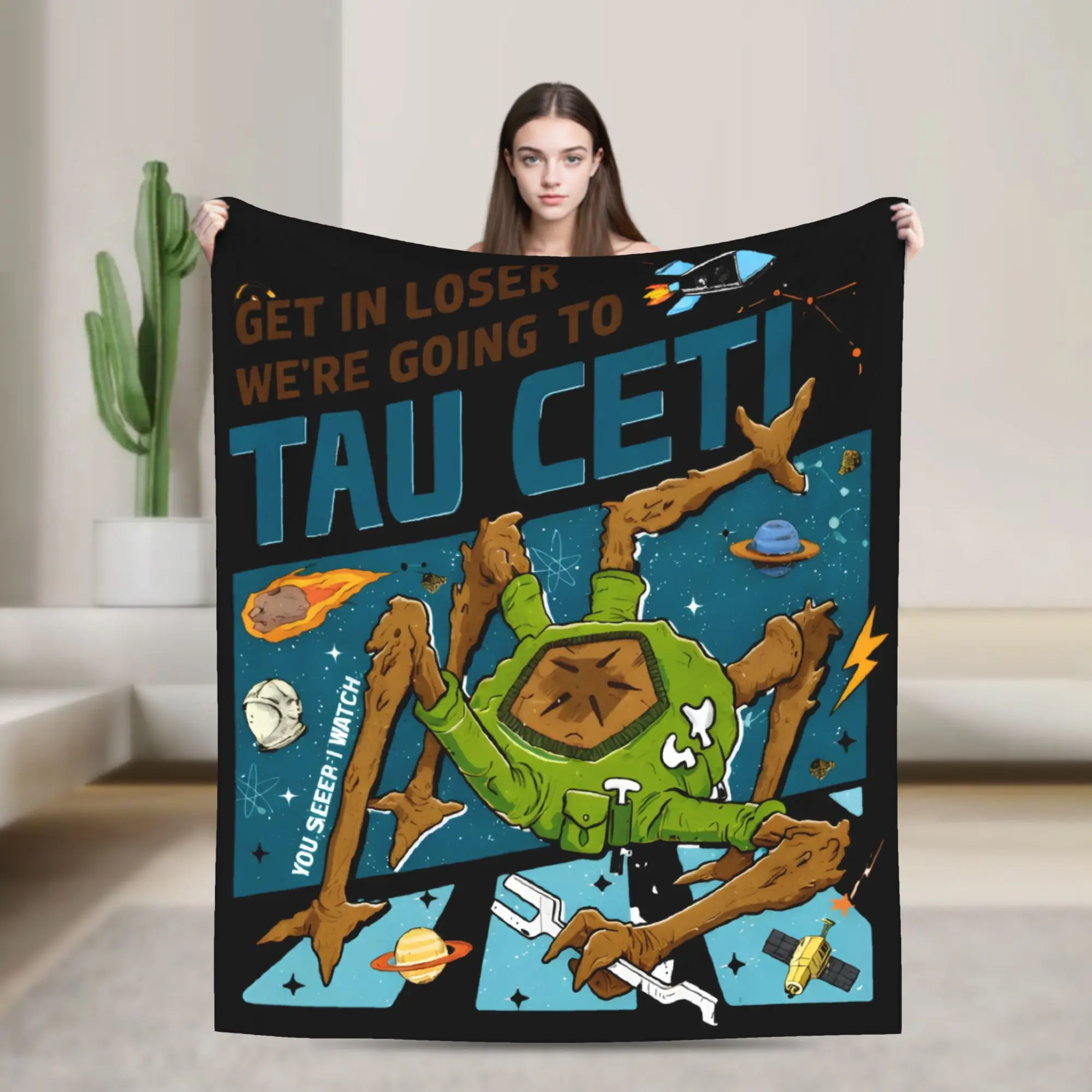 We're Going To Tau Ceti Rockys Amaze Project Hail Mary Flannel Blanket   Throw Blanket for Home Hotel Sofa  150*125cm Quilt