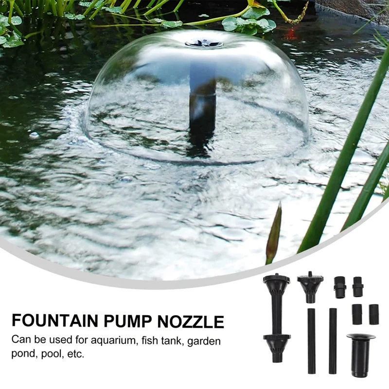 Multifunctional Nozzle Fountain Pump Nozzle Water Spray Heads Pond Submersible Pump Pool L