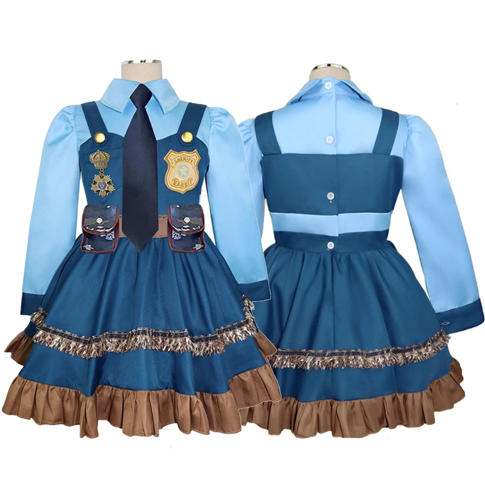 

Anime Movie Jude Cosplay Costume Full Sets Blue Dress Disguise Uniform Suits for Women Halloween Carnival Party Clothes Roleplay