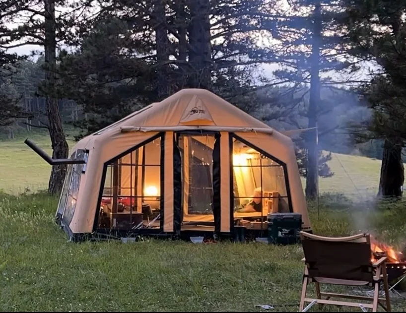480cm  Inflatable Desert Tent Outdoor Waterproof Air Tight Travel Tent Air Inflatable Camping Tent
