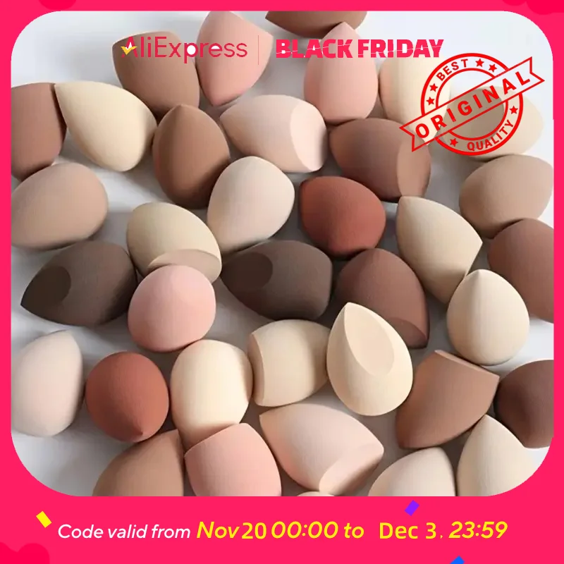 6-Pack Makeup Sponges for Flawless Foundation - Blending Beauty Sponge for Liquid & Cream Makeup - Perfect for Holiday Parties &