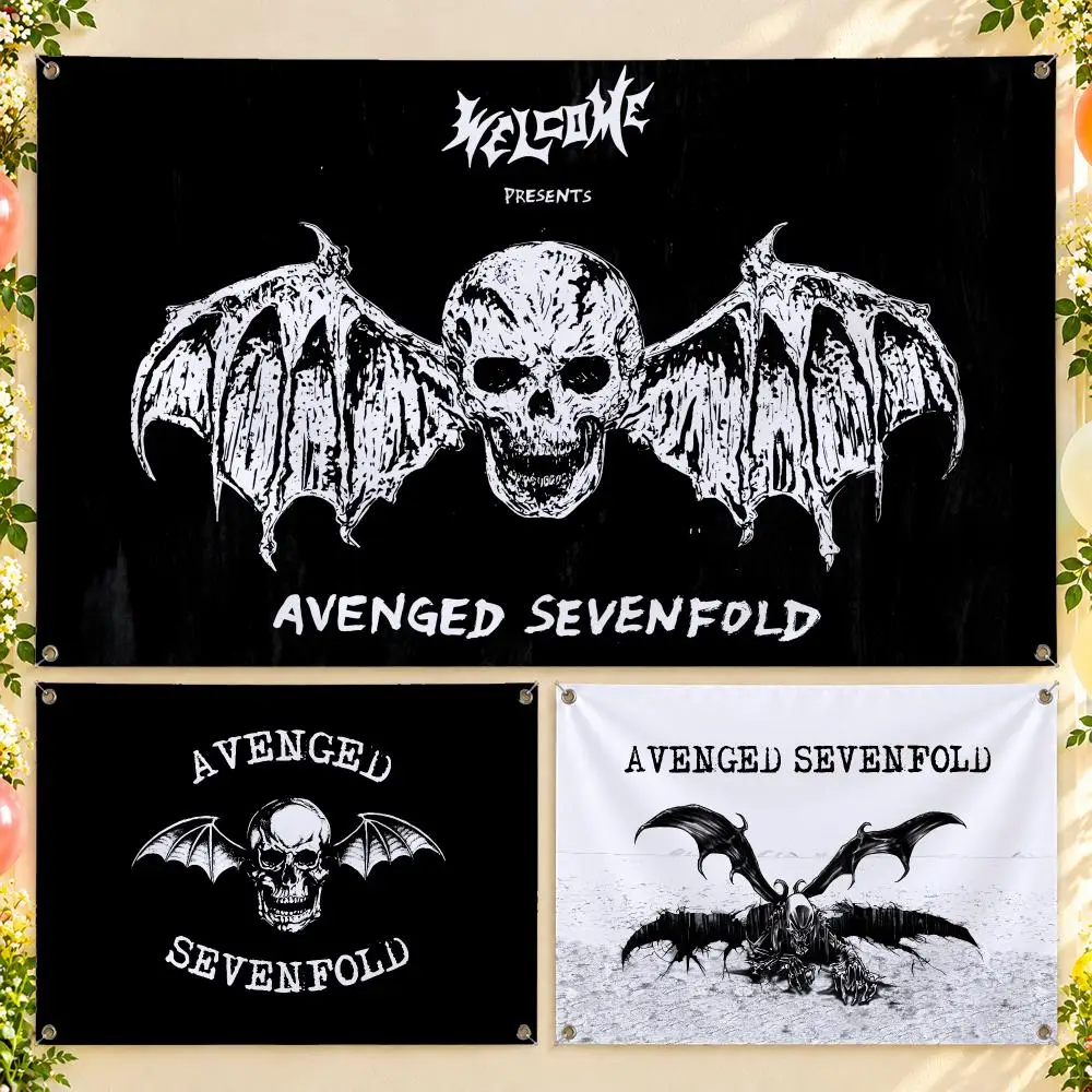 Avenged Sevenfold Flags Wall Hanging With 4 Grommets For Bedroom Dorm Room Garden Party