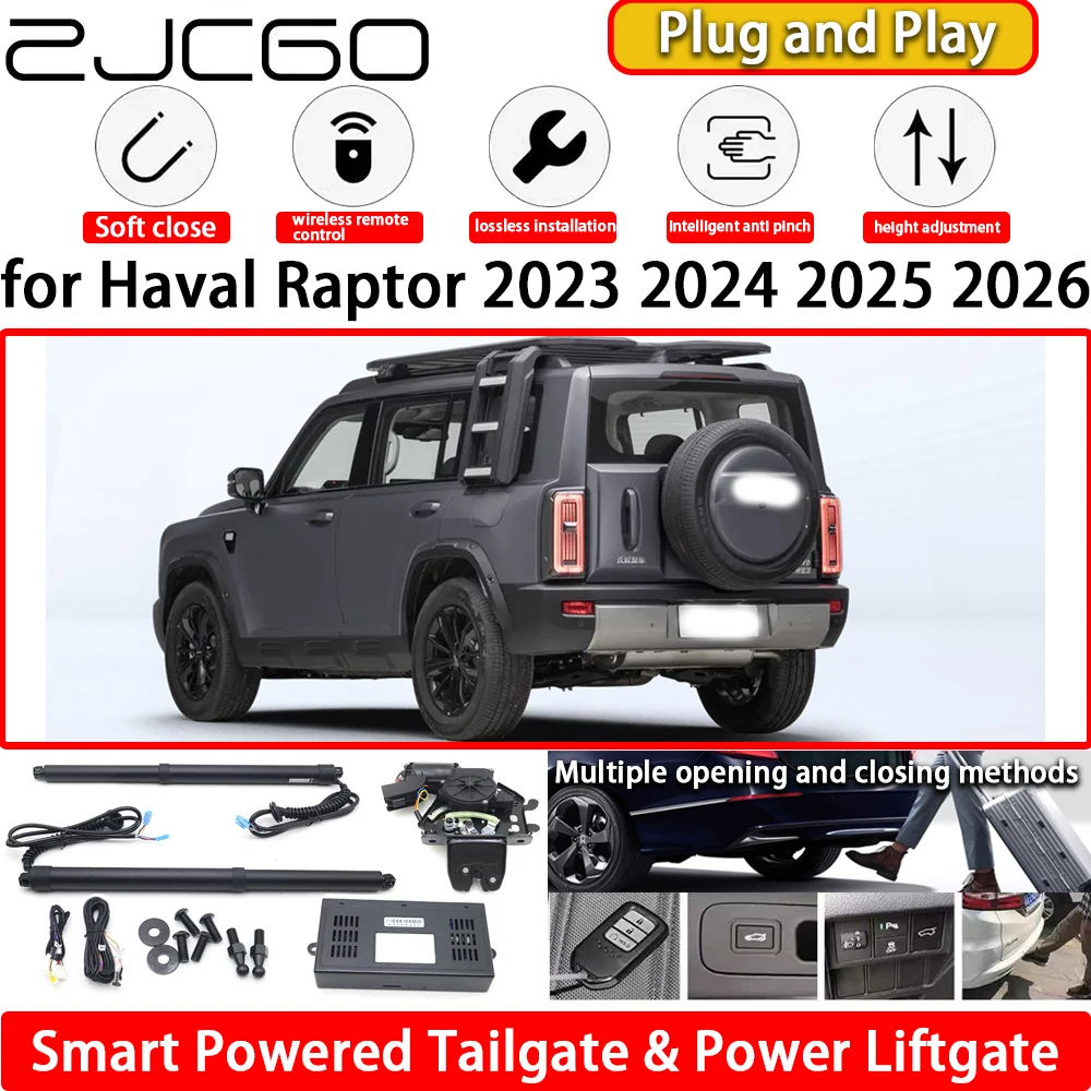 

ZJCGO for Haval Raptor 2023 2024 2025 2026 OEM Automatic Electric Powered Tailgate Power Liftgate Tail Gate Lift Kit System
