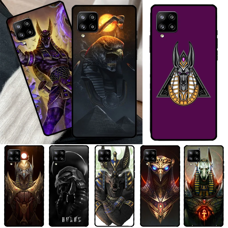 Egypt God Horus And Anubis Case For Samsung Galaxy A54 A34 A14 A13 A12 A22 A32 A52 A72 A51 A71 A53 A52S Back Cover