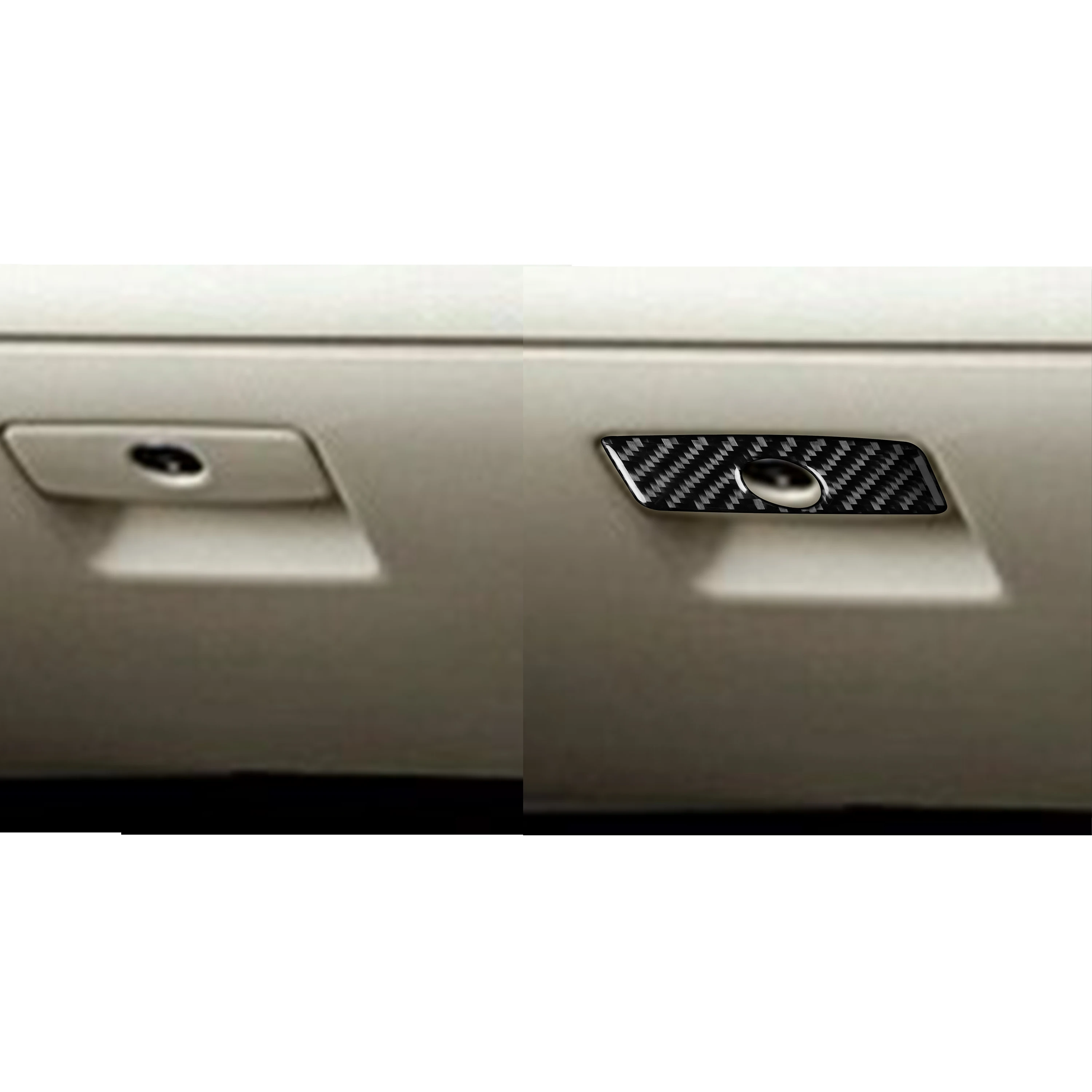 ألياف الكربون الحقيقية اكسسوارات السيارات قفاز تخزين غطاء مقبض ملصق لينة لسوبارو امبريزا 2012-2016 XV Crosstrek 2013-2017