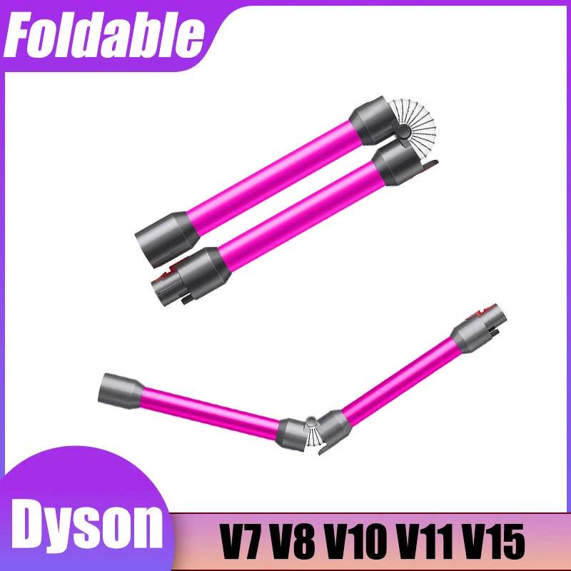 Rose Roze Flexibel en Buigbaar Voor Dyson Opvouwbare Verlengbuis V7 V8 V10 V11 V15 Draadloze Stofzuiger Quick Release Wand