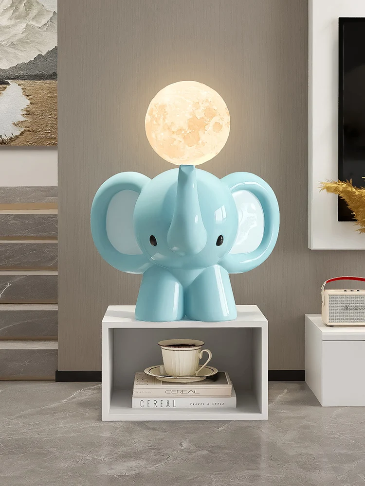 Home Decor Home Furniture Elephant Statue Bedside Table Art Ornaments Bedroom Furniture Animal Sculptures Nightstands Figurines