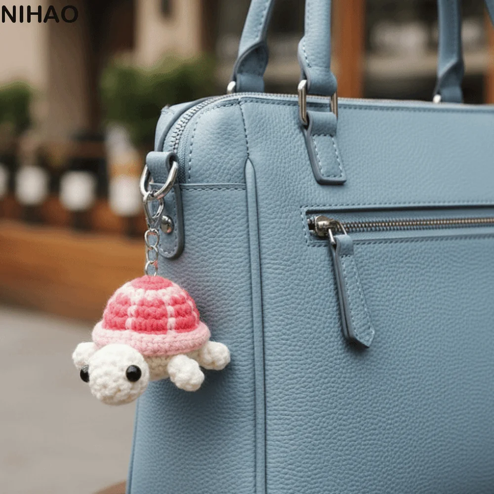Cartoon Tortoise Little Turtle Crochet Keychain Mini Cute Mini Knit Turtle Pendant High Quality Fun Turtle Doll Pendant Keychain