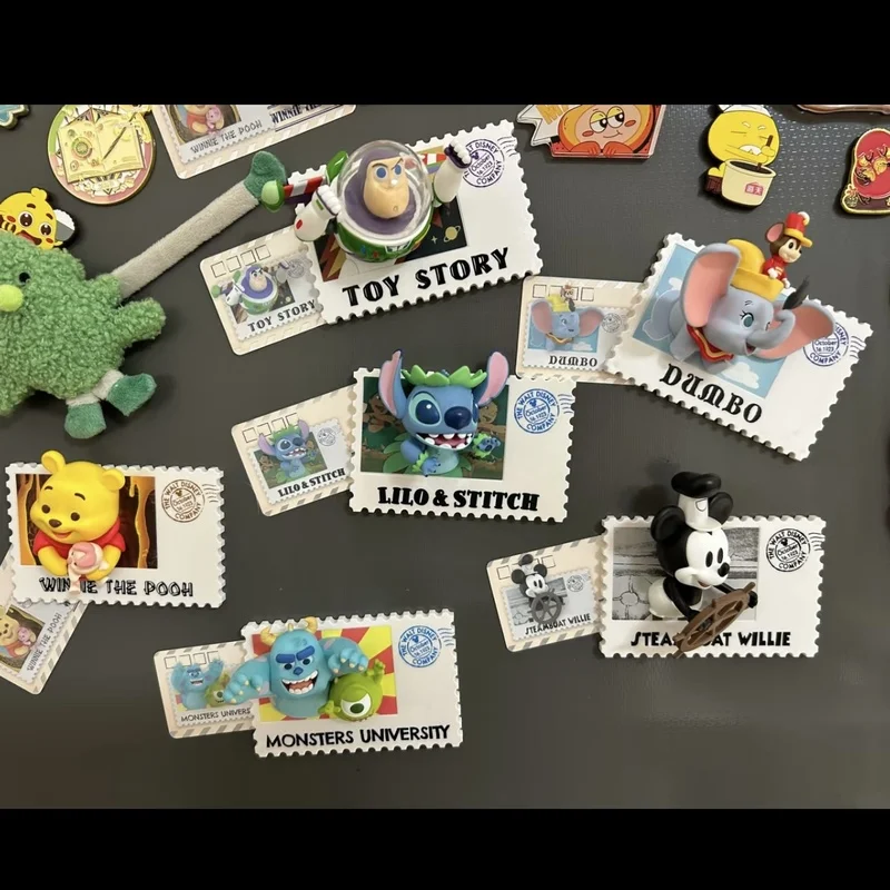Kotak Misterius Peringatan 100 Tahun Stempel Retro Lucu Mickey Mouse Winnie Stitch Stiker Kulkas Patung Hadiah