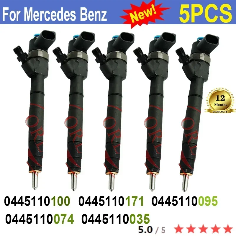 

5 шт. НОВЫЕ форсунки дизельного двигателя 0445110100, 0445110171, 0445110095, 0445110074, 0445110035 для BOSCH Mercedes Benz