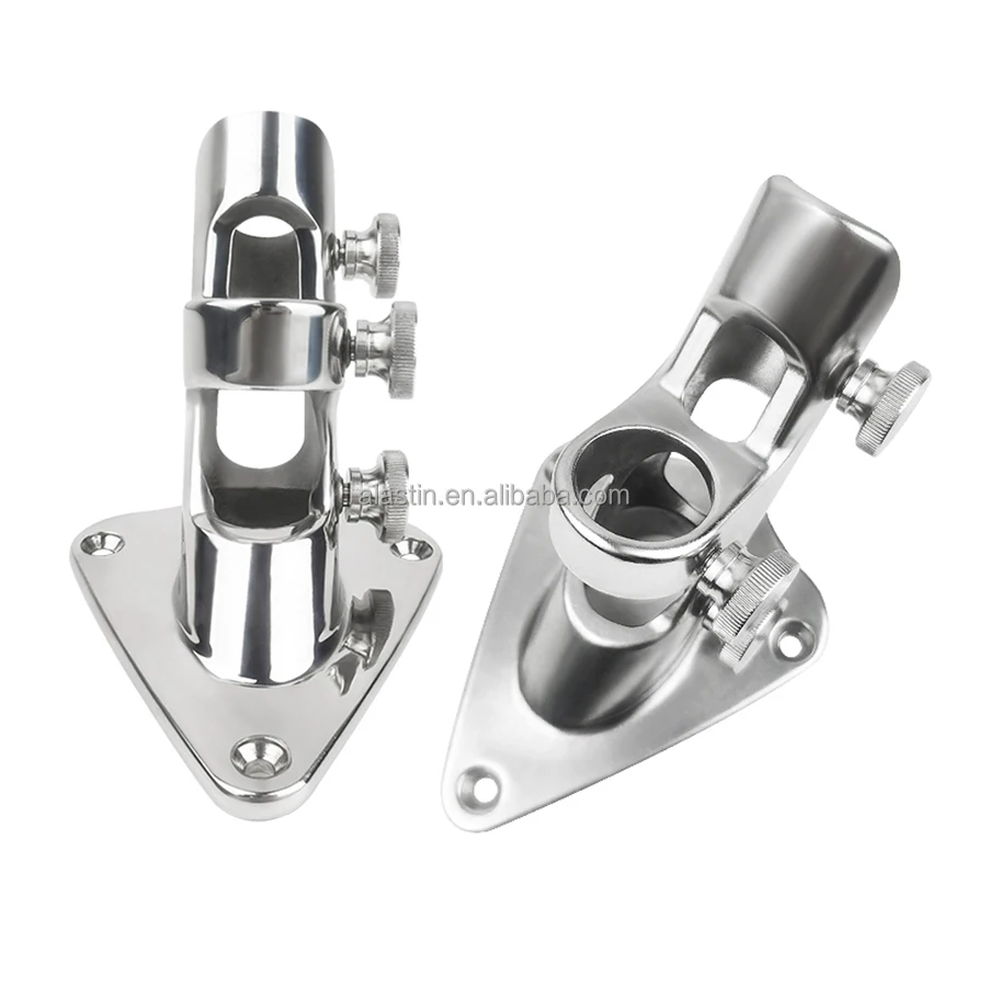 

STLF Top Quality Marine Hardware Accessories 316 Stainless Steel Mirror Polished Flagpole Base for Yacht
