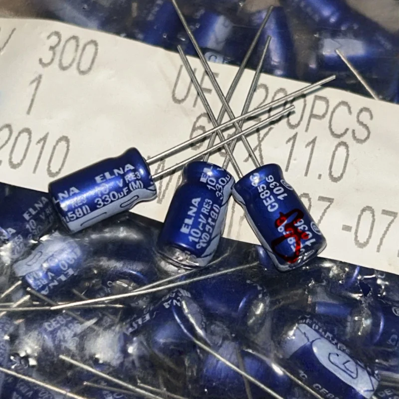 

20PCS ELNA Capacitor 10V 330UF 6X11 RE3 Blue Robe Replaces 6.3V 330UF