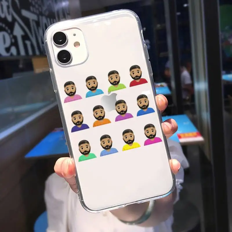 Funda de teléfono con certificado Drake, carcasa transparente para iPhone 11, 12 Mini, 13, 14, 15 Pro, XS, Max, X, 8 Plus, SE, XR