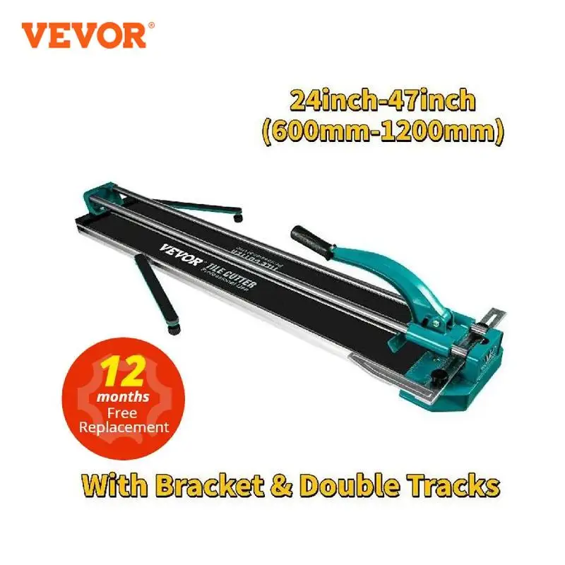 VEVOR Manual Tile Cutter Laser Positioning Double Rails W/ Supporting Feet Professional Push Knife for Cutting Ceramic Porcelain