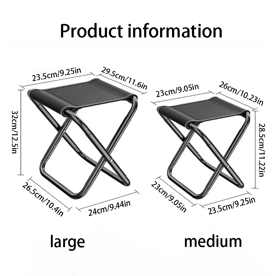 Outdoor Aluminium Alloy Portable Folding Picnic Camping Stool MIni Storage Fishing Chair Ultralight Furniture