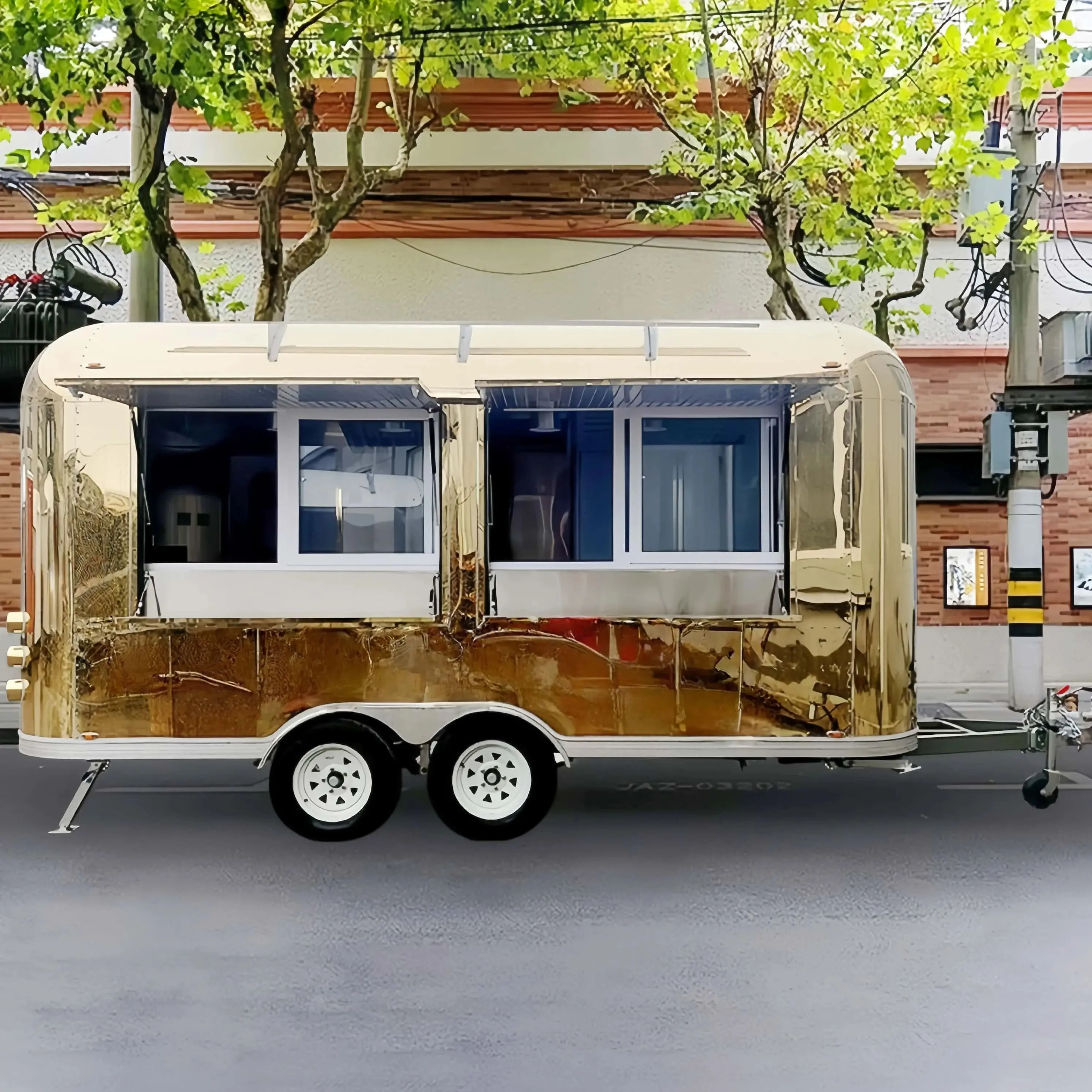 

Портативный уличный грузовик для еды, прицеп для крепа, пиццы, грузовика для еды, тележка для хот-догов, квадратный фургон для еды, сок-бар