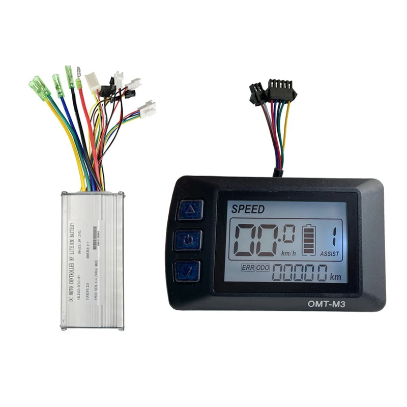 

Electric Bicycle Accessories OMT-M3 36V 48V LCD Display With 9 Tubes 22A Electric Scooter Brushless Controller