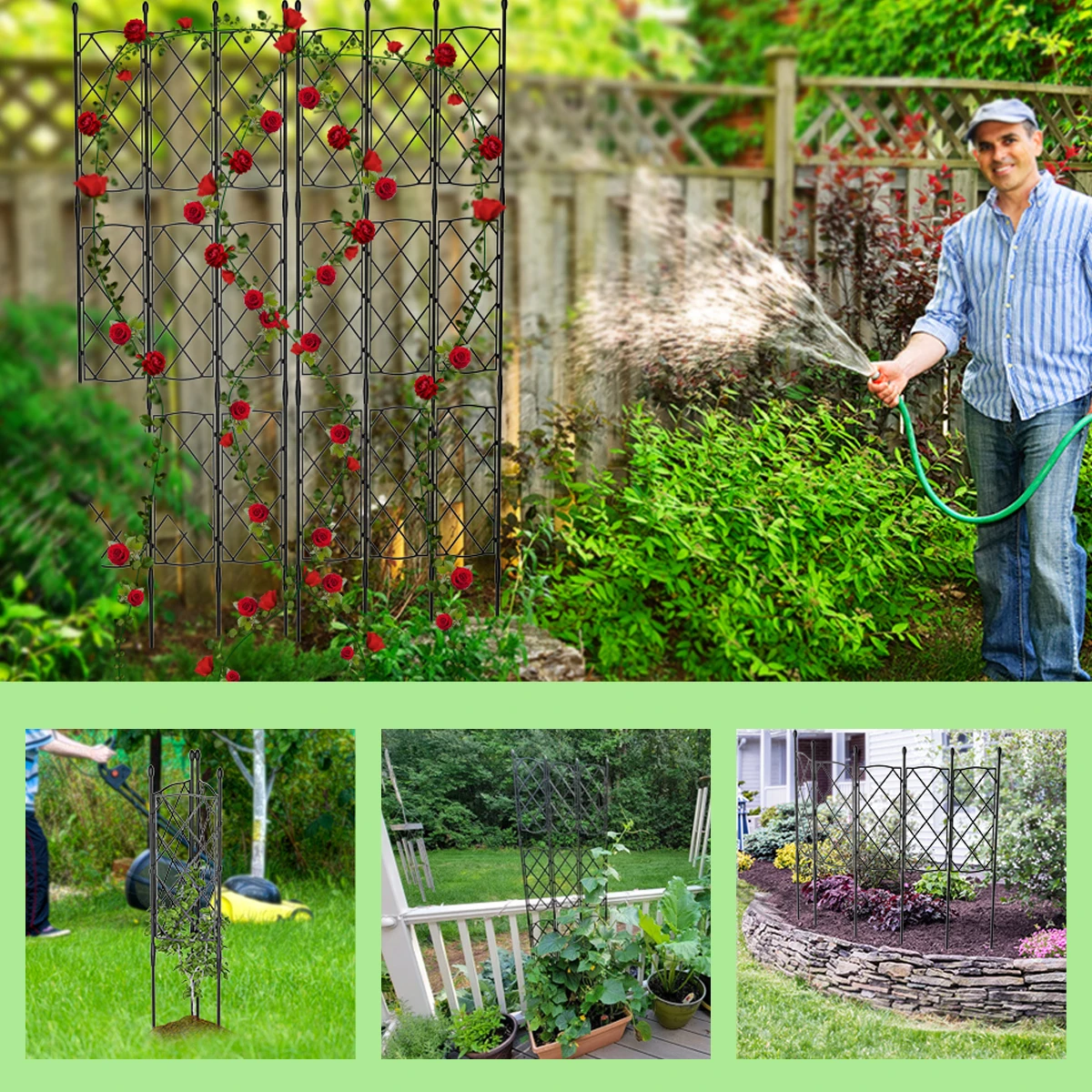 Plants Climbing Plant Trellis Frame Plant Stakes Garden Sphagnum Plant Support Trellis Frame Water Moss Flower Vines Climbing