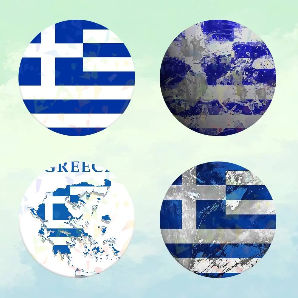 Grc Gr Greece Flag Badge Brooch Creative Figure Brooches Bag Hat Clothing Accessories Gifts