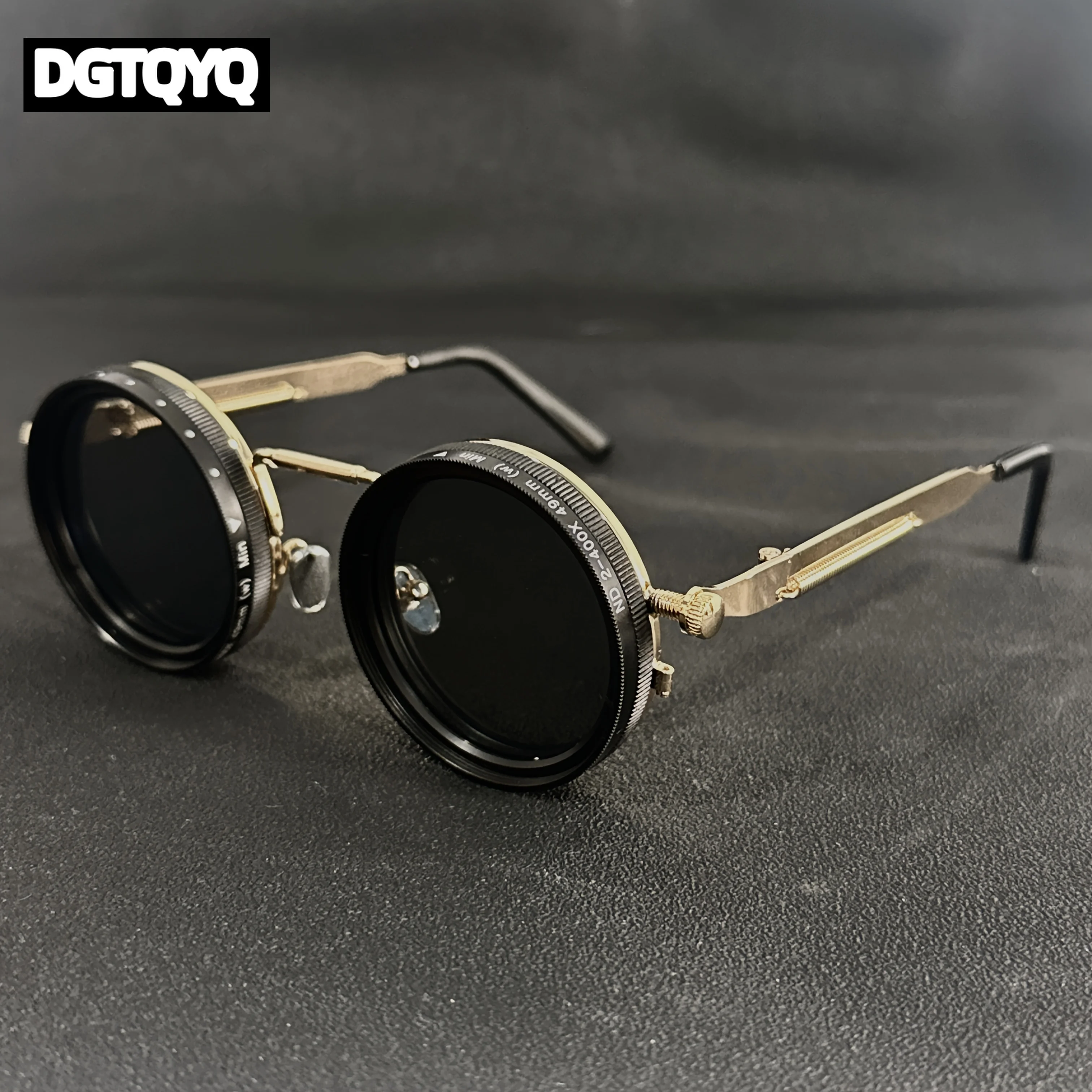 Men's Retro Steampunk Rotating Fashion Glasses - Adjustable Brightness Suitable for Party and Casual Wearing - Bohemian Style Gl