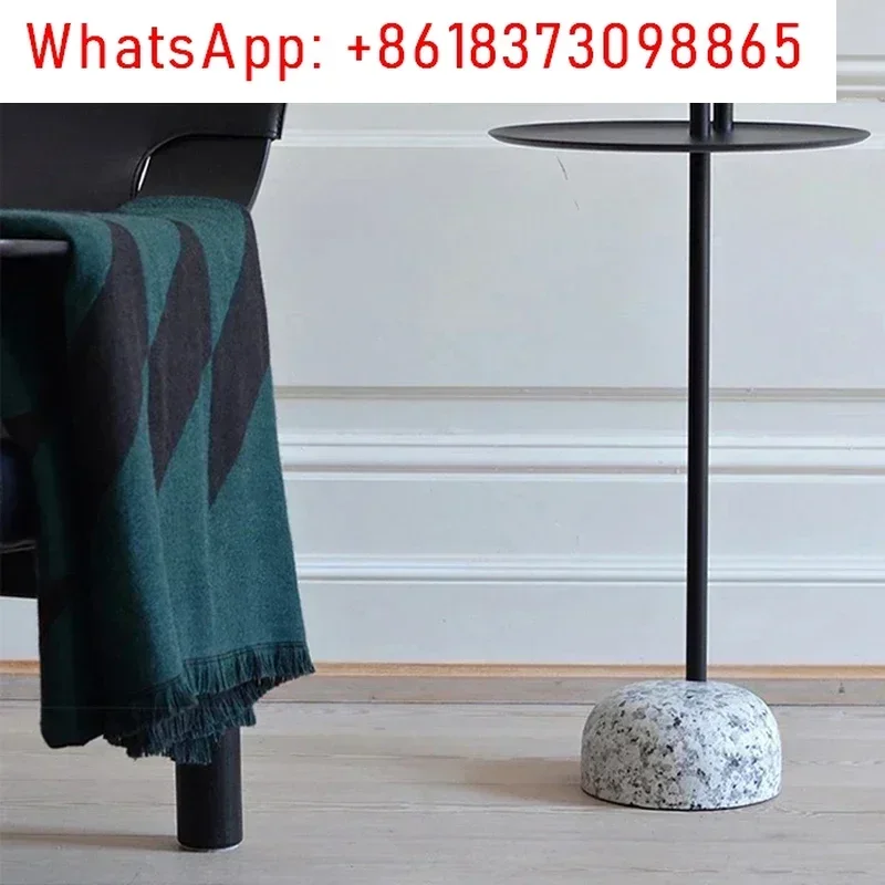 

Nordic Coffee Table Luxury Side Table Designer Minimalist Portable and Removable Small Side Table Art Granite Base Corner Tables