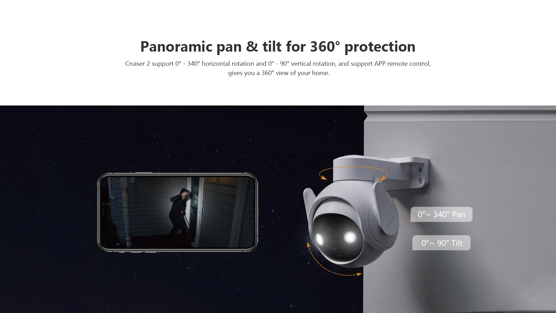 IMOU 2PCS Cruiser 2 5MP IP66 Wi-Fi Outdoor Security Camera AI Smart Tracking Human Vehicle Smart Night Vision Two Way Talk