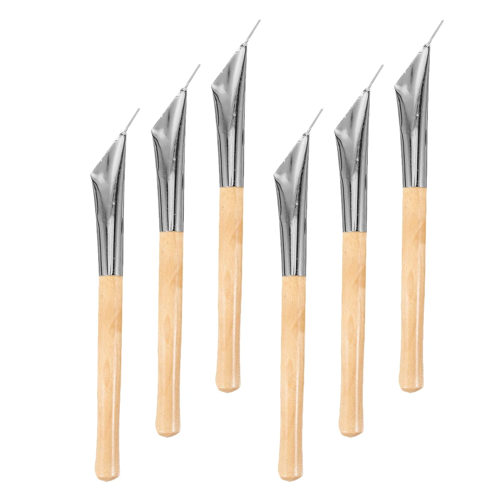 

6pcs Tools Pen Fabric Wax Print Pen Clay Modeling Cloth Wax Accessories Texture Ceramic Pottery Supplies Sculpture