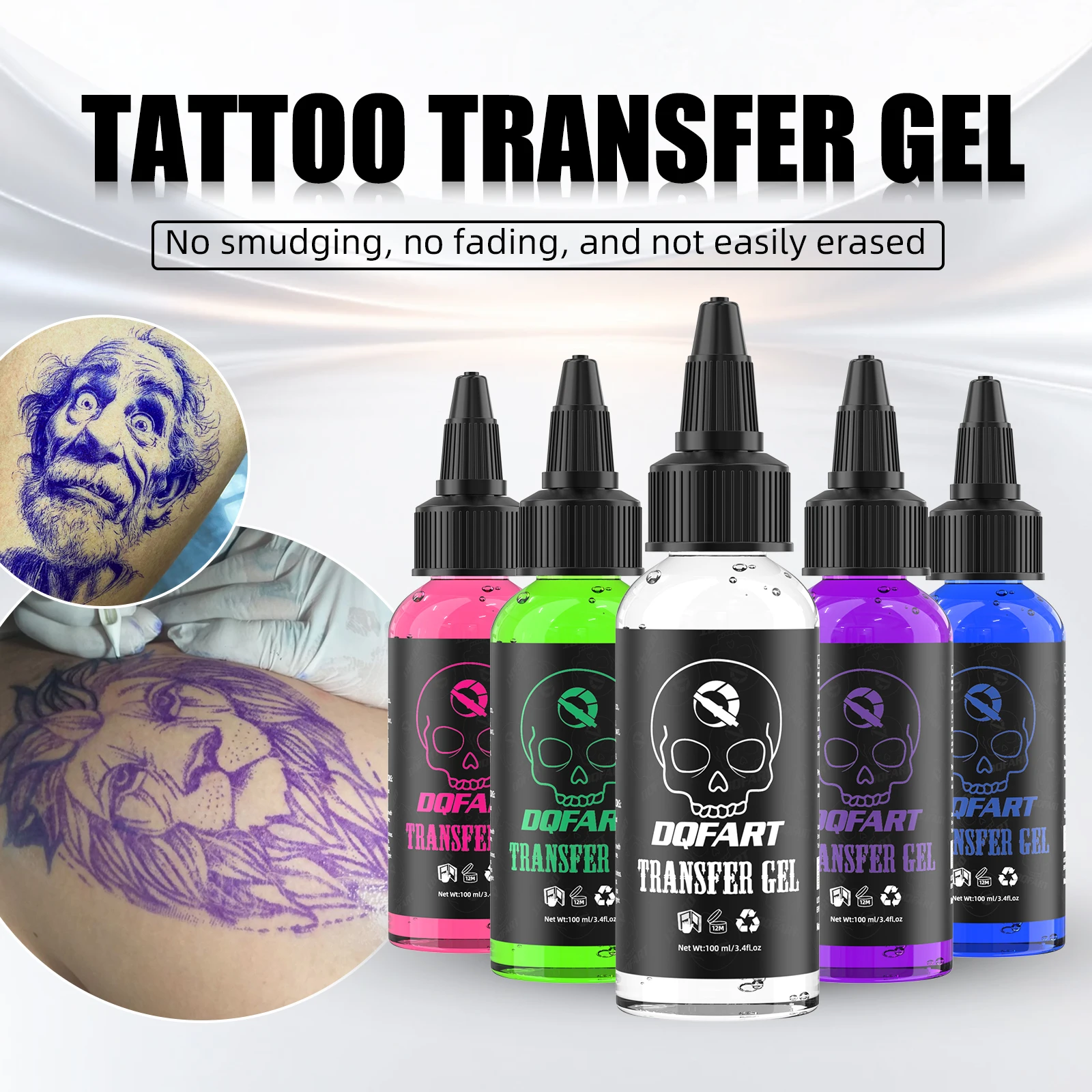 

DQFART High Quality 100ml Tattoo Transfer Gel Tattoo stencils Gel Large Capacity Fast transfer Gel Not Easy To Erase Accessories