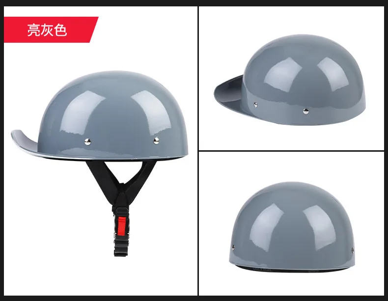 V Retro Halb Roller Helm Baseball Kappe Sicherheit für Motorrad Harley Vintage Elektrische Radfahren Motorrad Klassische Mode Helme – Detail 25