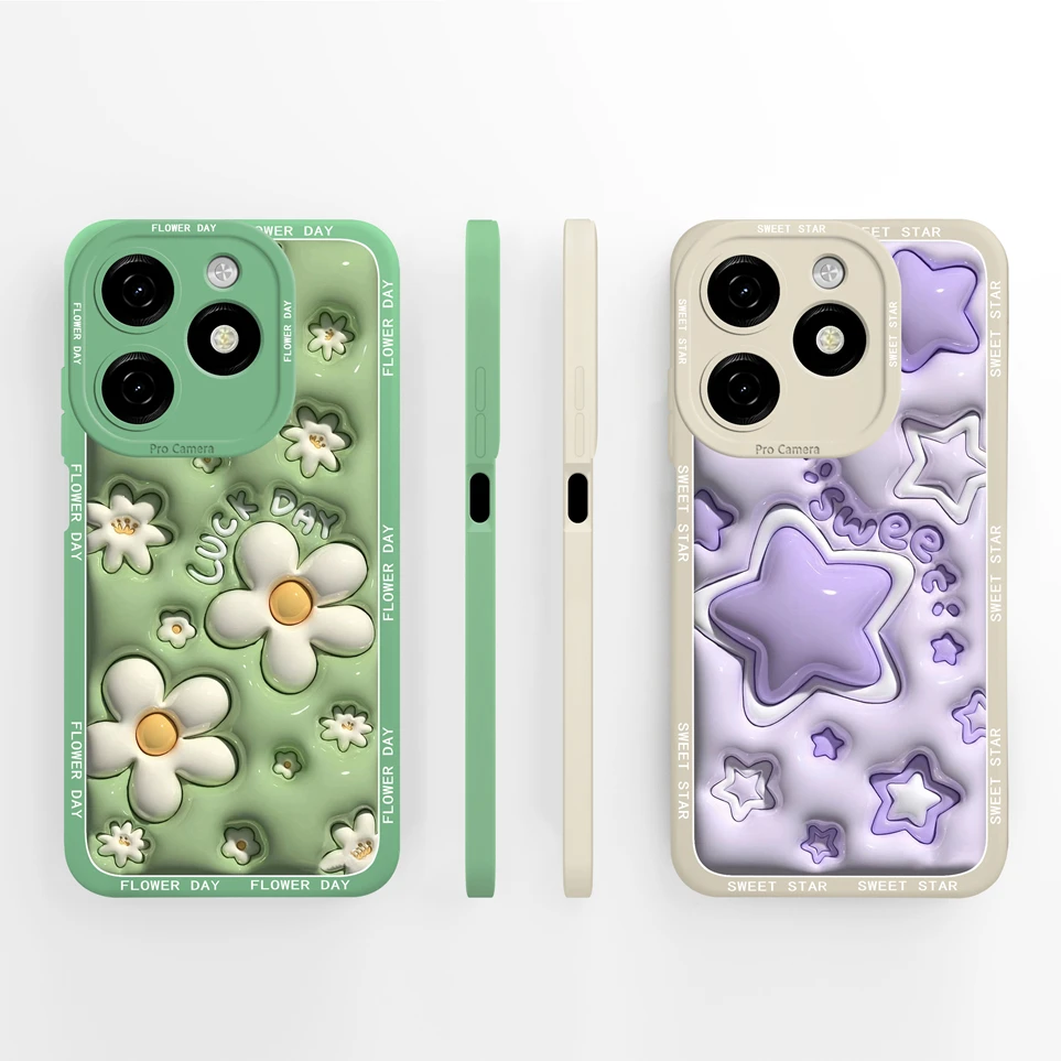 Etui na telefon Tecno SMART 8 Purple Star Miękka silikonowa osłona tylna Coque dla SMART8 Pro Shell SMART 8PLUS Carcas Capa