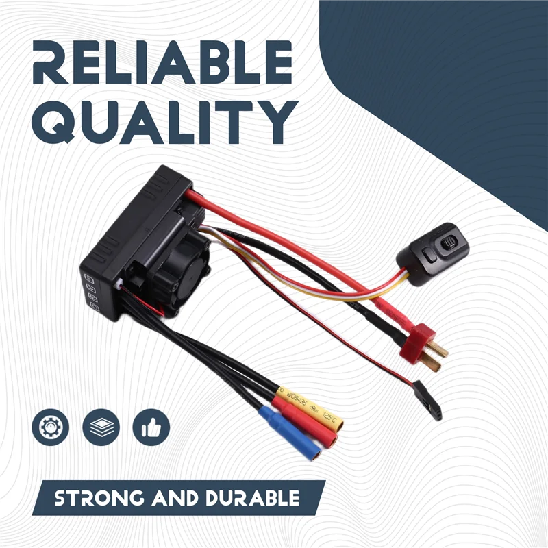 ABUM-Brushless ESC 60A مقاوم للماء Sensorless T Plug 2-3S لـ 1/For 10 لـ 12 لـ 1/For 14 لـ 1/For 16 RC Car F540 3650 Mo