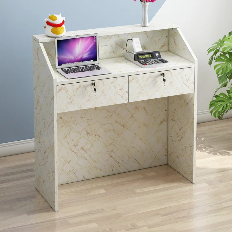 簡易なスーパーマーケットのレジ台 バーテーブル 小さな美容室の受付 店舗の受付 衣料品店のカウンター