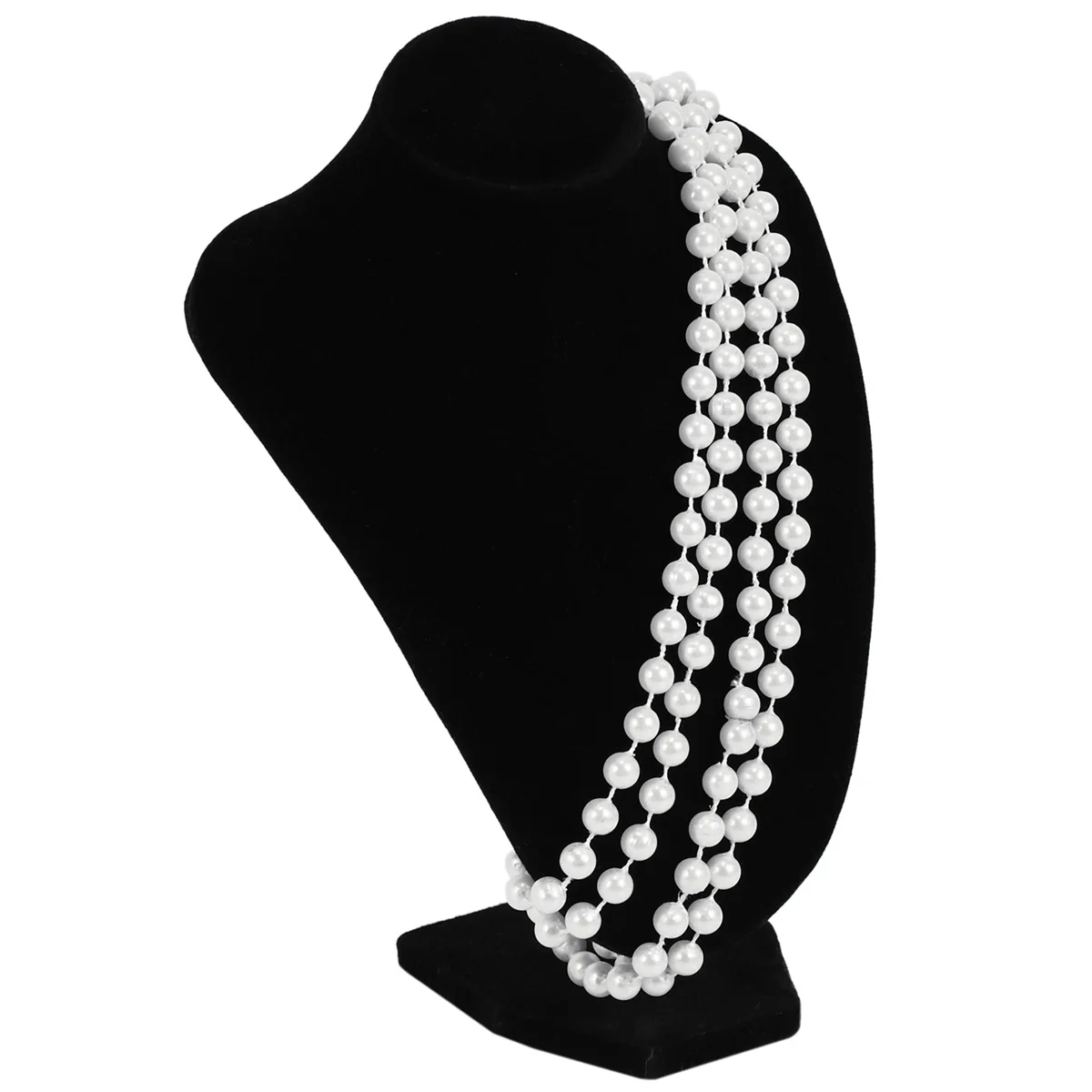 A71P 4X قلادة طويلة من اللؤلؤ الاصطناعي إكسسوار مجوهرات بيضاء لزي فتاة الزعنفة 1920s