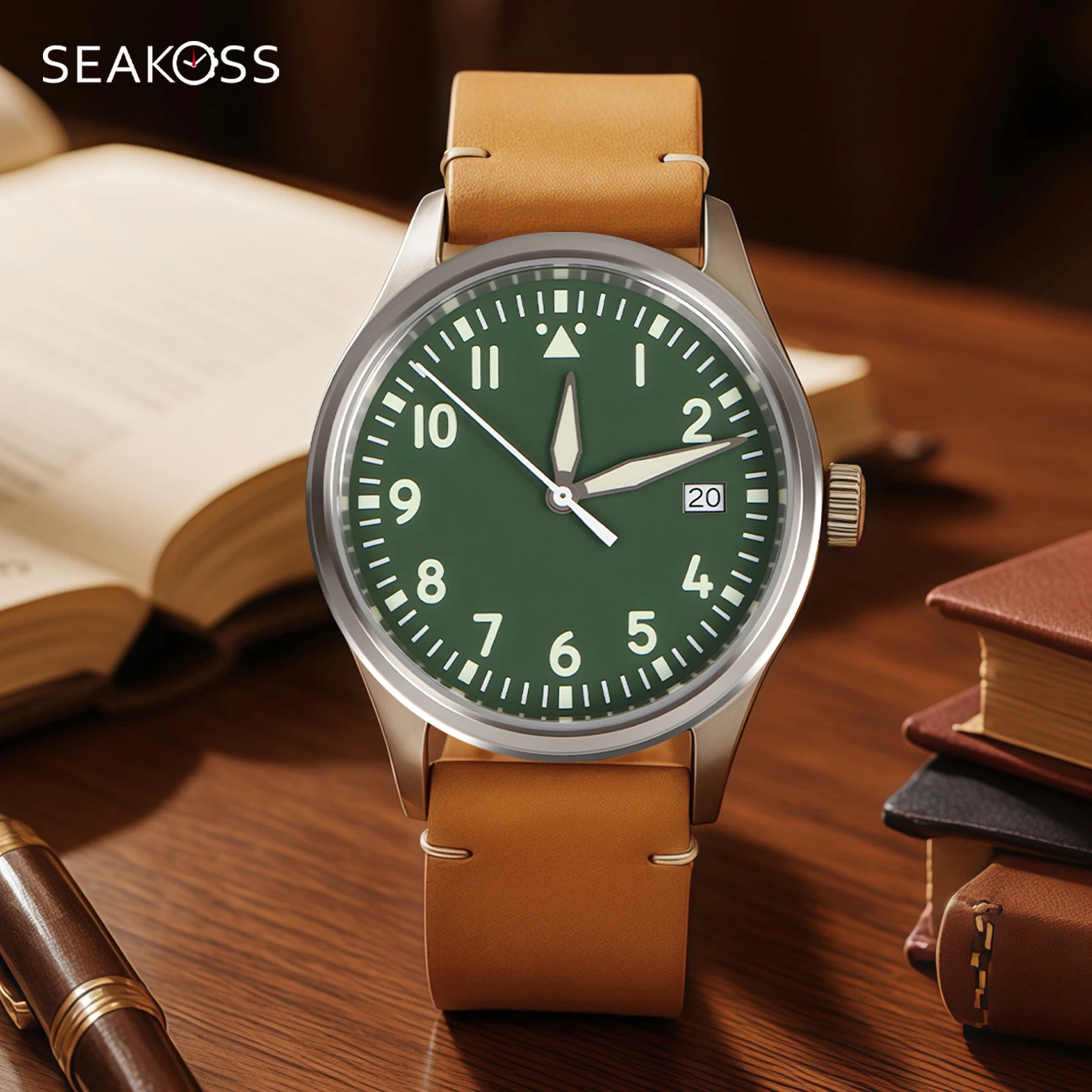 

SEAKOSS часы для дайвинга для мужчин NH35 Super C3 светящиеся нержавеющие часы 316L 20 бар водонепроницаемые Reloj Hombre автоматические механические наручные часы