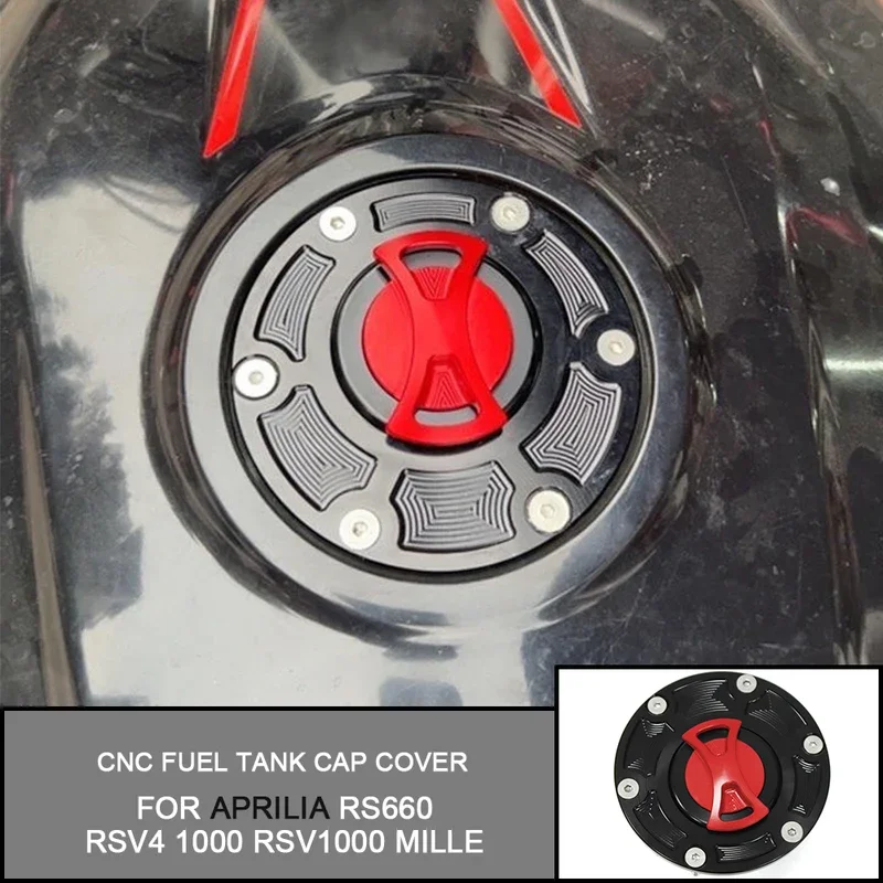 Motorcycle CNC Fuel tank cap cover for Aprilia RS660 RSV4 1000 RSV1000 Mille Shiver 750 RS125 RS250 Tuono 1000 Gas Oil Cover