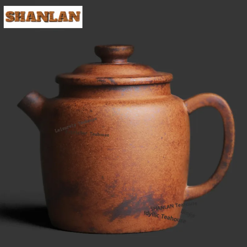 

150ml Coarse Pottery Old Rock Clay Teapot Aesthetic Tea Infuser Pot Tea Brewing Kettle With Filter Drinkware Supplies Ornaments
