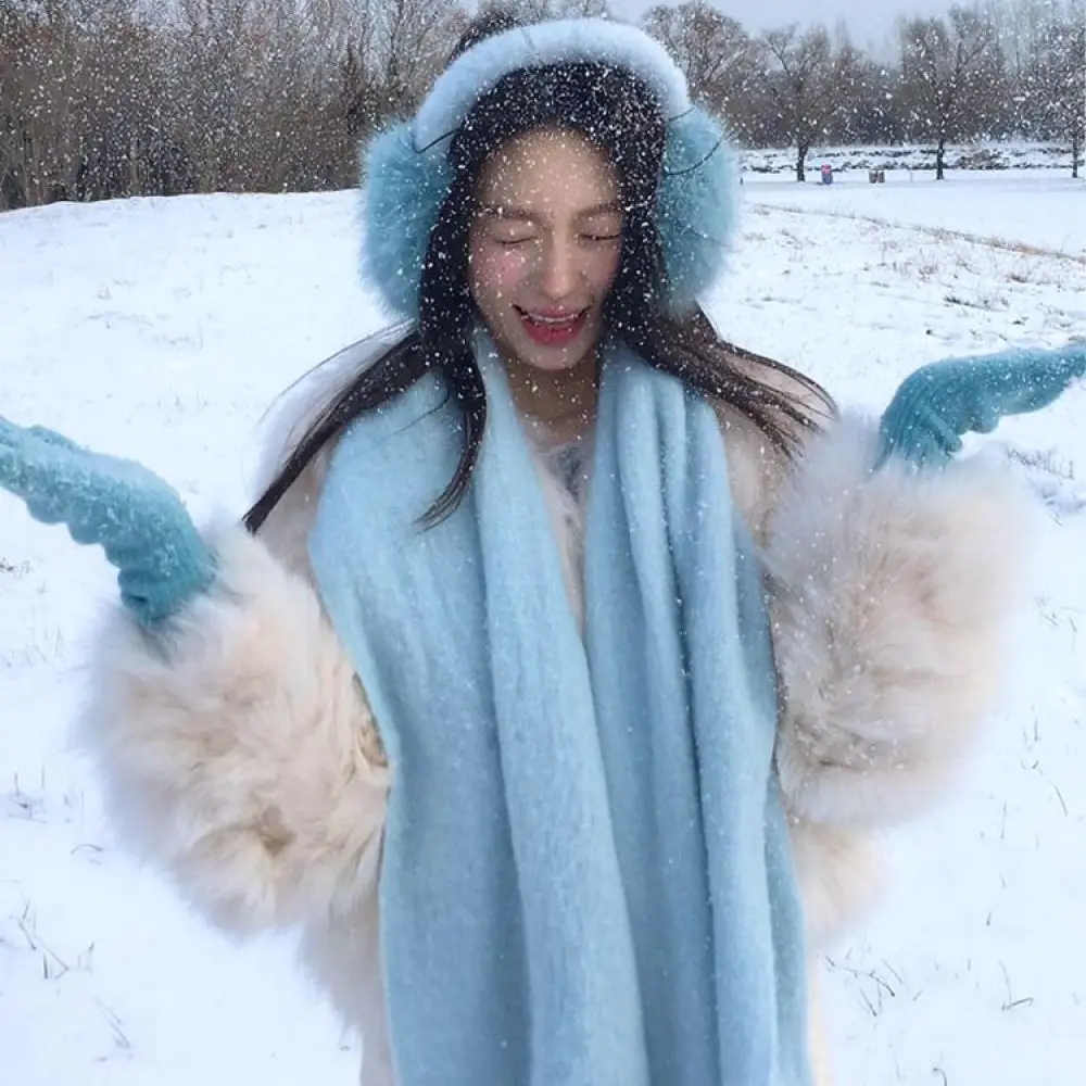 Soft Fuzzy Earmuffs For Women Winter Ear Warmers Plush Thickened Ear Covers Cold Proof Protection Cute Fashion Gear