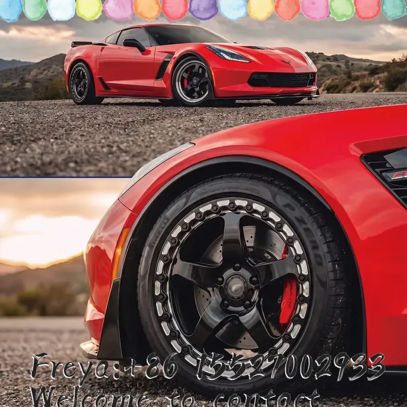 15 17 18 Inch Drag Racing Forged Wheels Custom Beadlock Gloss Black Milled 5x115 5x114.3 for Challenger Hellcat Mustang GT