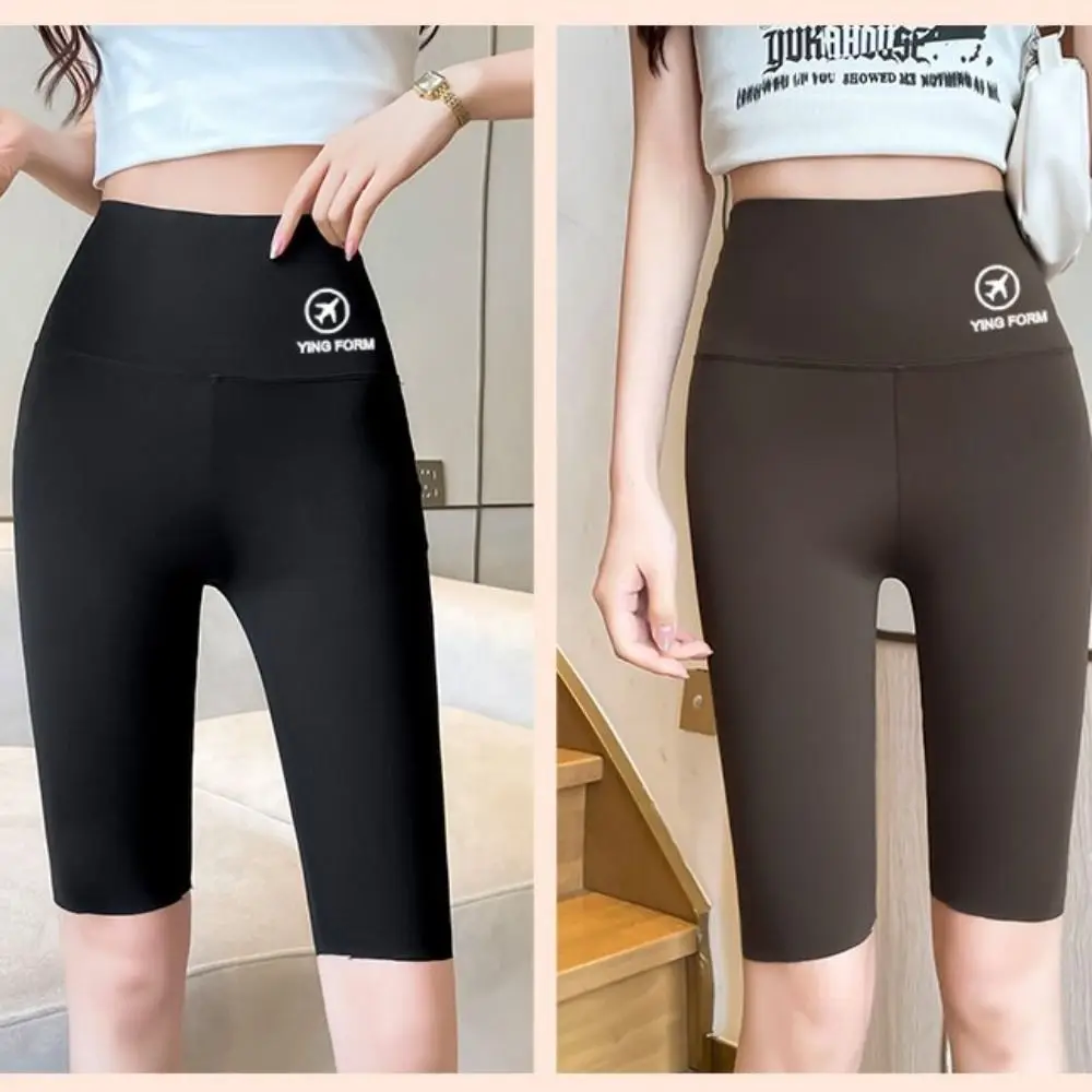 Pantalones cortos de Yoga ajustados sin costuras para mujer, Leggings elásticos transpirables con Control de barriga, elevador de glúteos, melocotón, correr