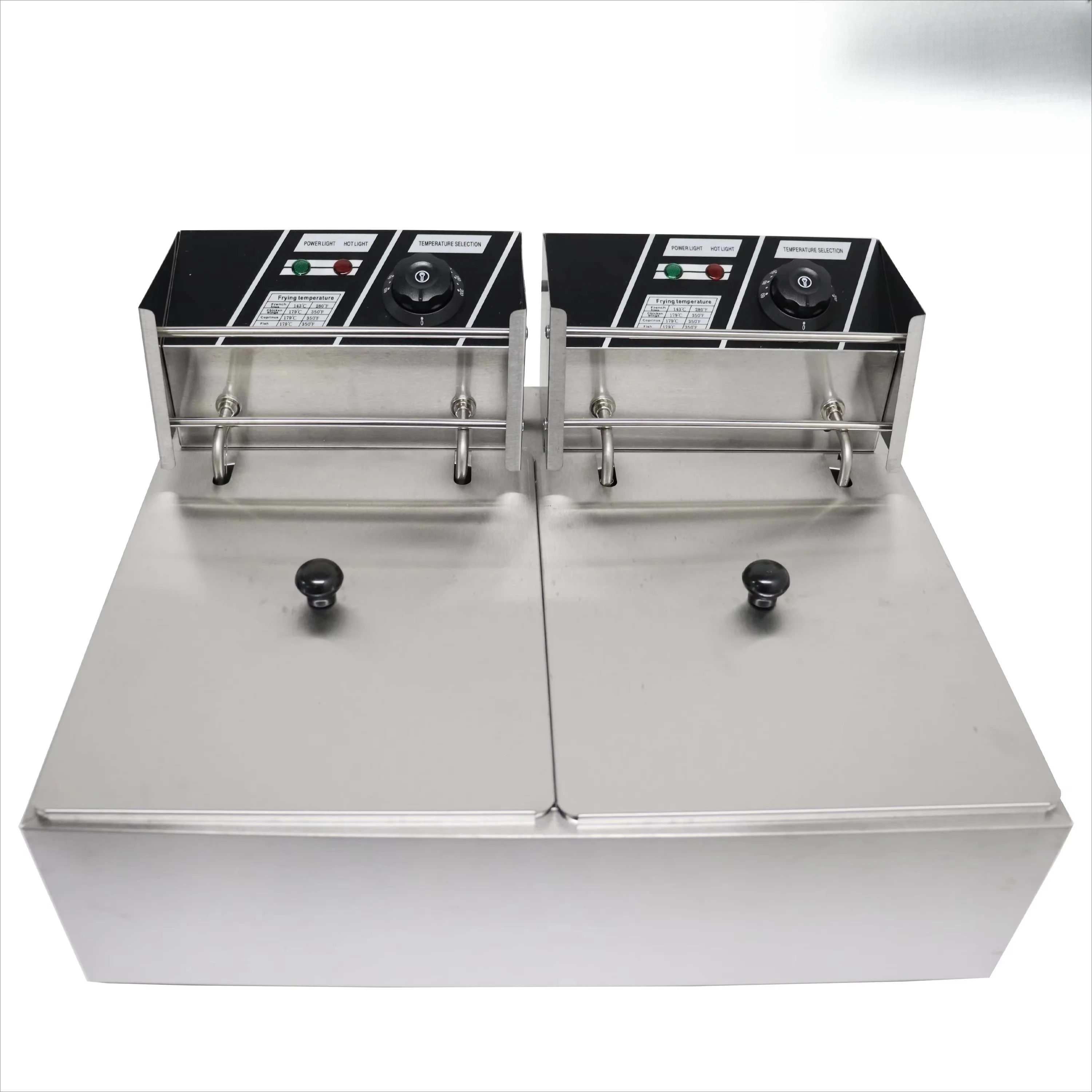 Hot-selling 6L + 6L Double Can Desktop Electric Fryer Kitchen Equipment Commercial Fryer