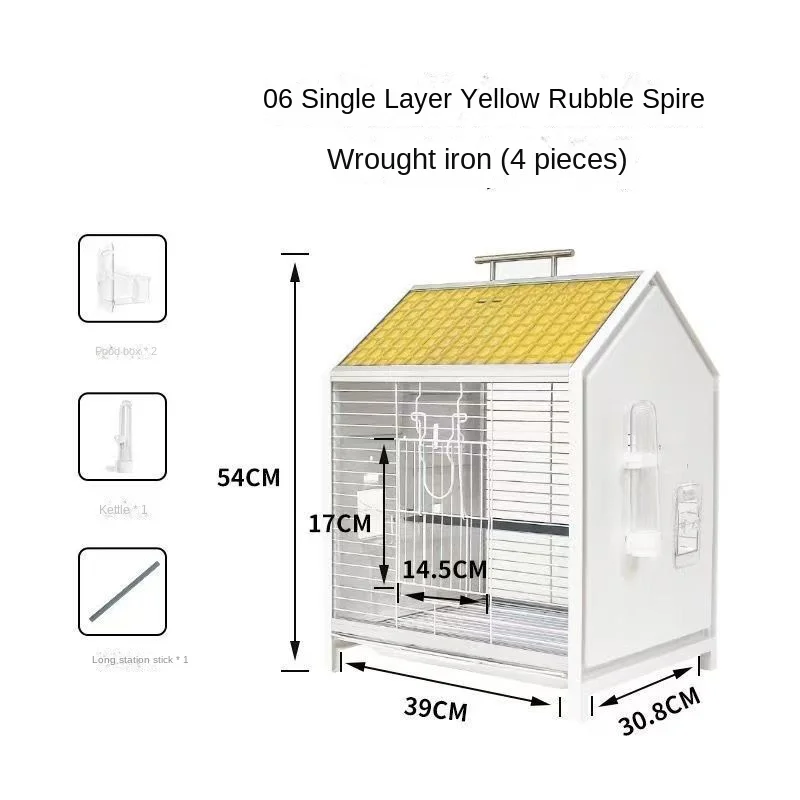 

Xuan Feng Special Transparent Ornamental Bird Villa Parrot Cage Splash-Proof Made of Cross Silk for Household Birds