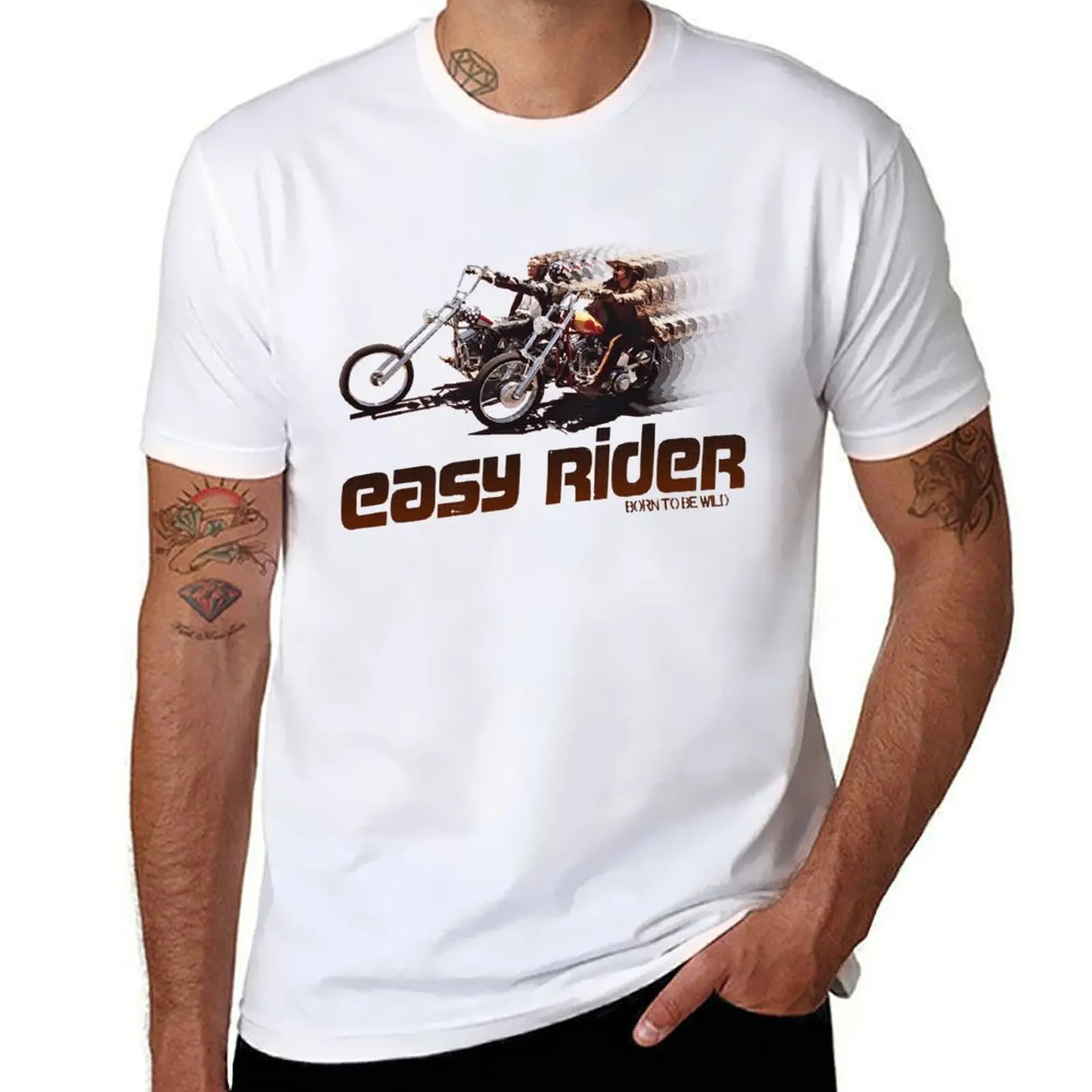 

Easy Rider Born To Be Wild Speed Fade Футболка мужская футболка хлопок 100% футболка для мужчин 100-процентная хлопковая футболка для мужчин Футболка