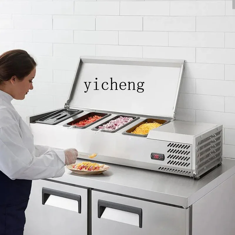 

FY Desktop Small Fresh Food Fruit Vegetable Preservation Freezer Sprinkle Operation Table Refrigerator