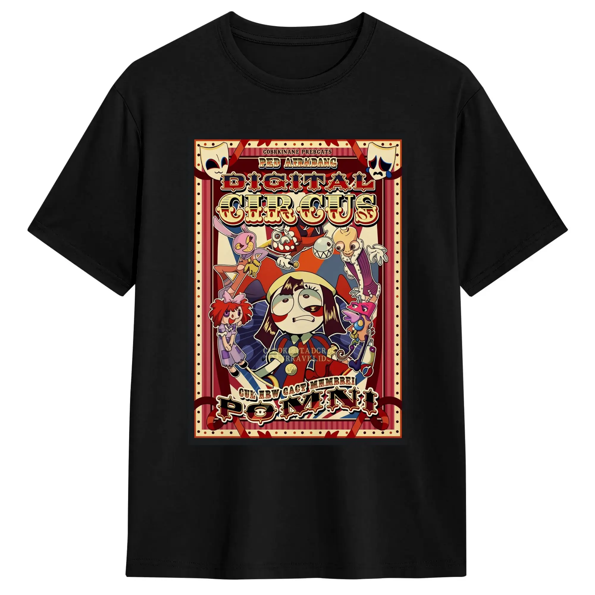 WELCOME TO THE AMAZING DIGITAL CIRCUS T-Shirt Summer  Trending T Shirts 100 Cotton O-Neck Oversize Tees Short-Sleeved Basic Tops