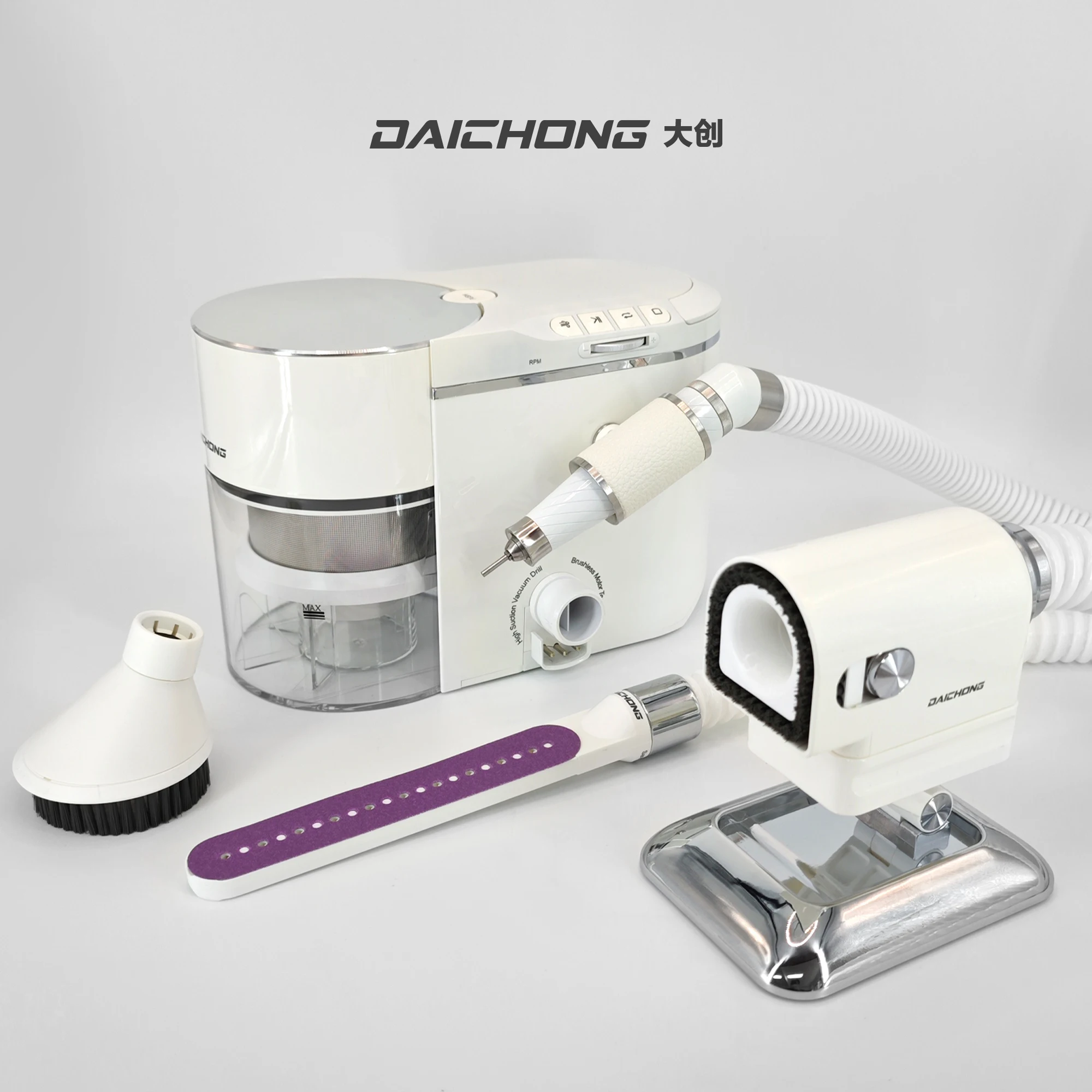 DAICHONG 2-in-1 Manicure & Pedicure Vacuum Drill Pen 35000 Speed Brushless Motor Plastic Nail Dust Collector Desktop Tool view 4