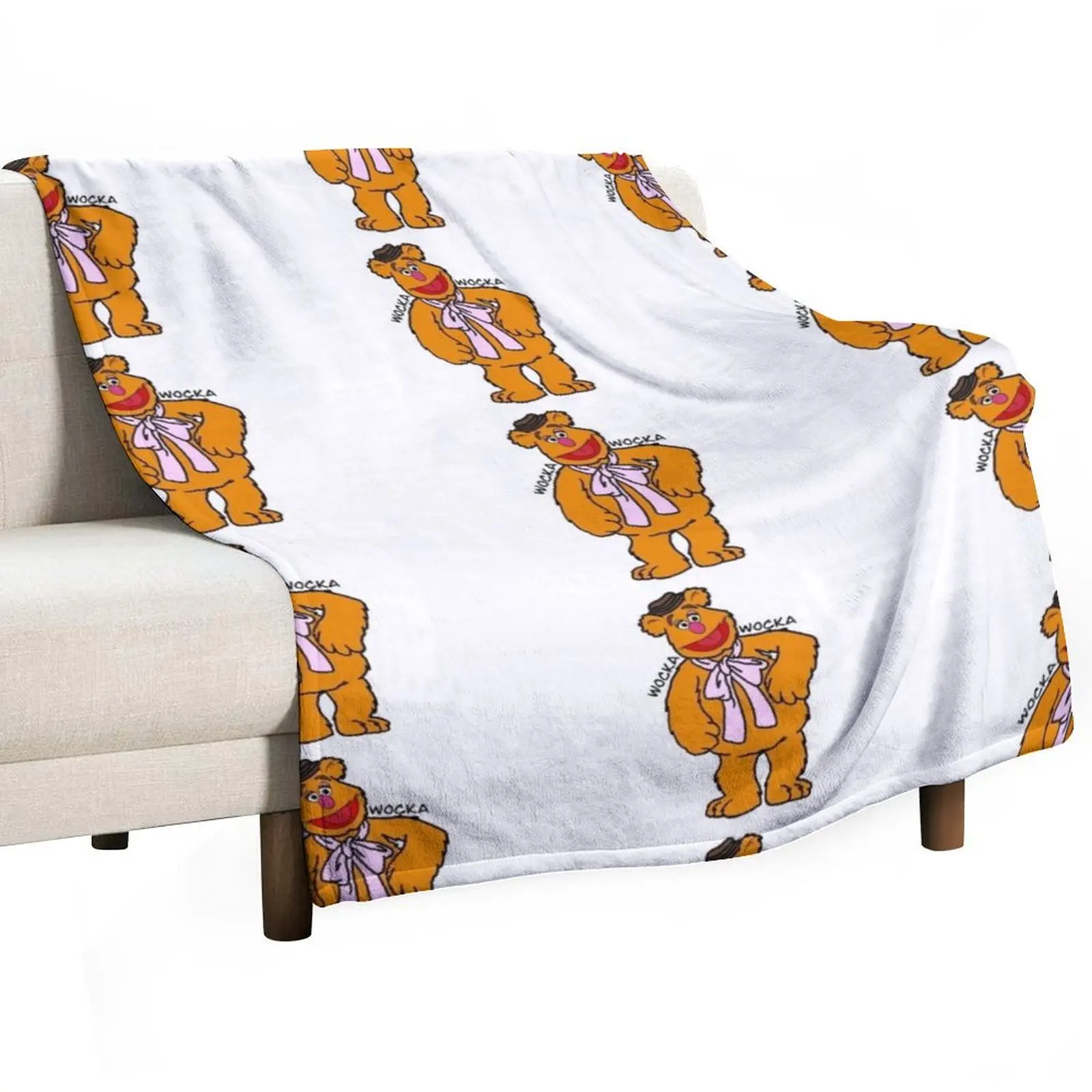 

The Muppets - Fozzie Bear Wocka Wocka Throw Blanket Warm for sofa Furry Hair Blankets