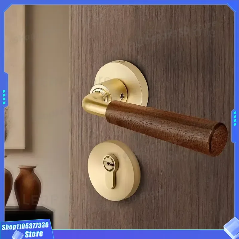 Retro Zinc Alloy Bedroom Door Lock Silver Polished Handle Indoor Silent Magnetic Latch Easy Key Operation Galvanized Finish